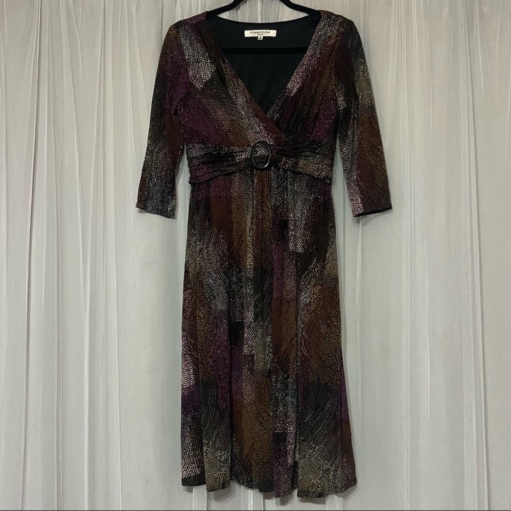 Evan-Picone Dotted Multi-Colored Dress 🖤